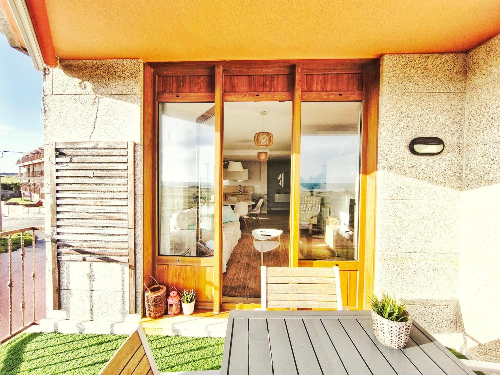 Apartamento Corrubedo Vistas Mar Y Playa Eksteriør bilde